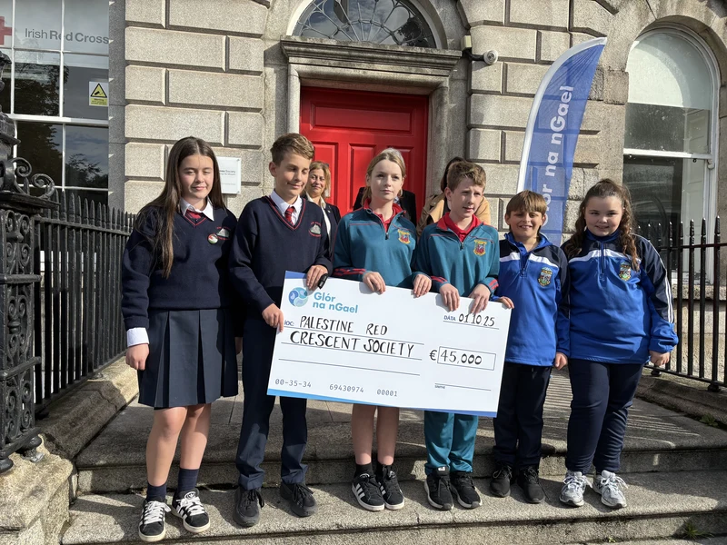 Bronnann Glór na nGael €45,000 ar Chumann Corráin Dheirg na Palaistíne agus feachtas á leathnú go dtí scoileanna agus sprioc ardaithe go €60,000