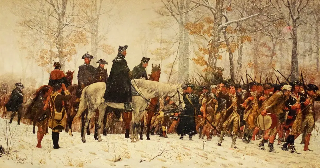 Téann Arm Ilchríche George Washington go Valley Forge, an 19 Nollaig 1777