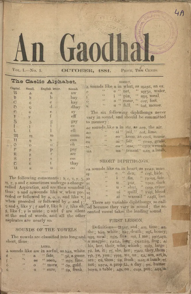 Foilsiú An Gaodhal ina chéim shuntasach do staireolaíocht na Gaeilge